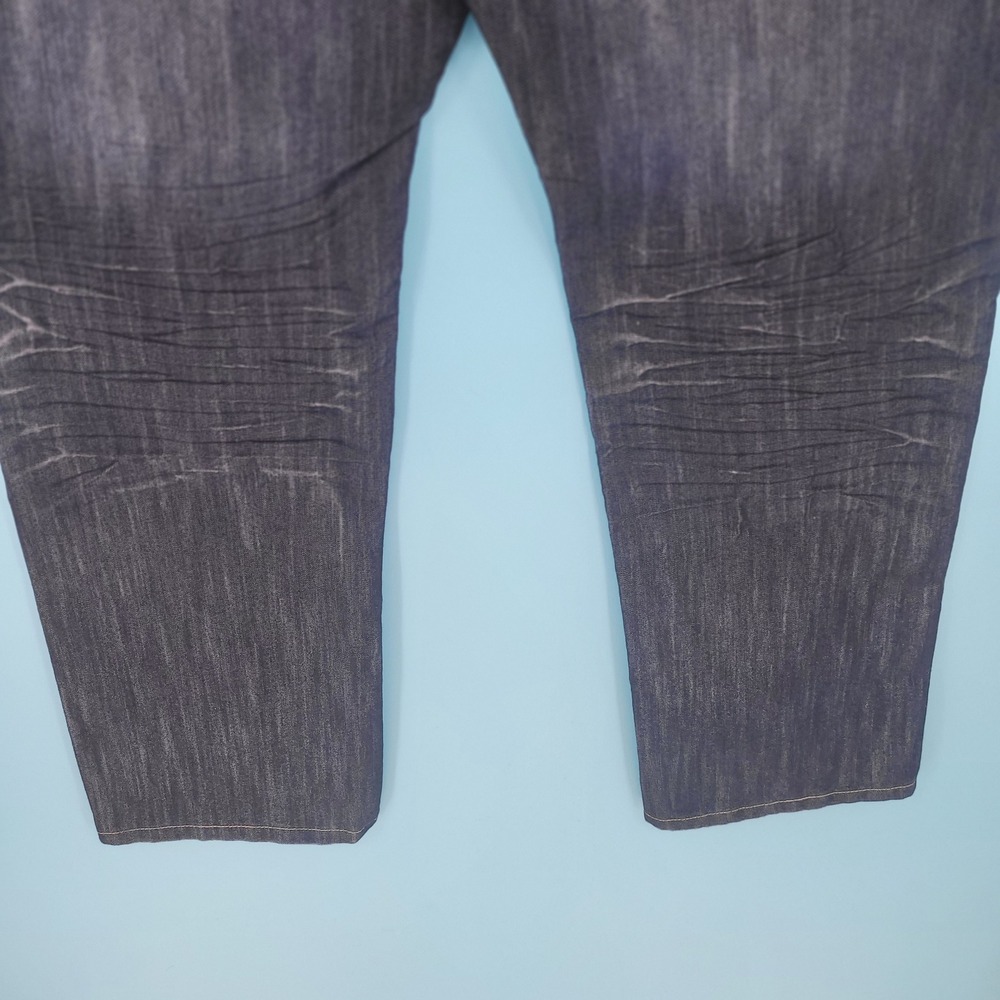 Brooklyn Xpress Jeans Mens 40 Y2K Baggy Eagle Graphic Dark Wash Denim streetwear - Picture 8 of 9